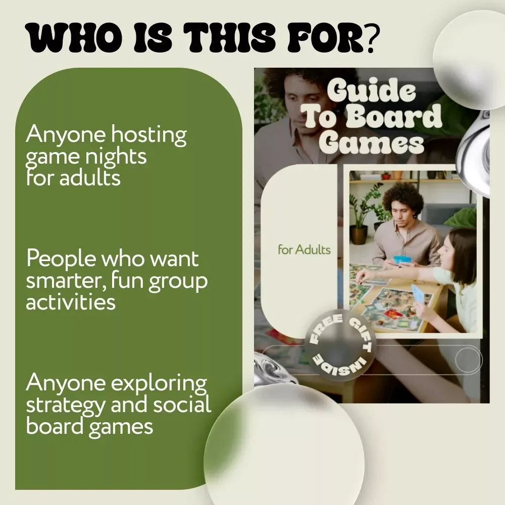 Guide to Board Games for Adults – Ultimate Ebook of Board Games Ideas for Adults, Strategy, Party & Cooperative Game Nights