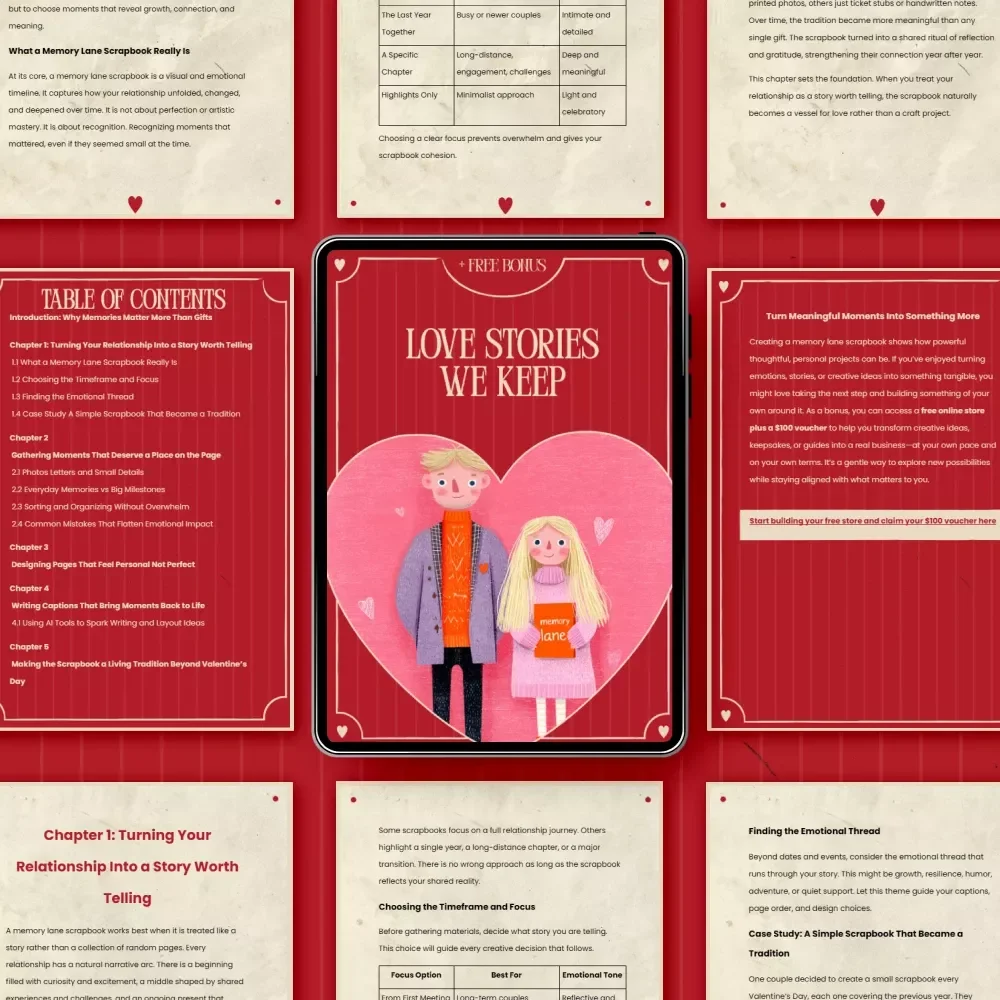 Love Stories We Keep – A Valentine’s Day Memory Lane Scrapbook eBook to Turn Your Relationship Into a Lasting Love Story
