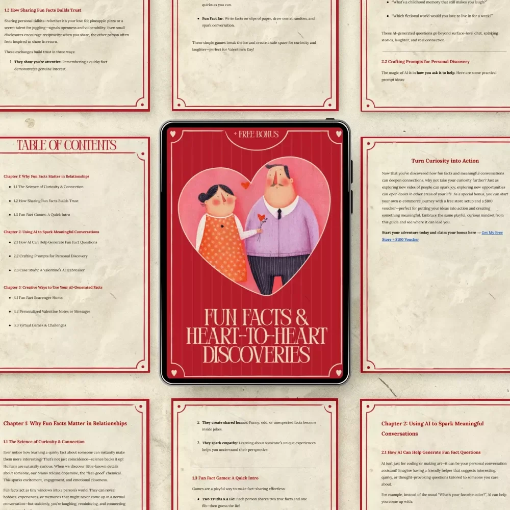 Fun Facts & Heart-to-Heart Discoveries – AI Conversation Guide to Generate a List of Fun Facts to Learn About Each Other, Digital Relationship Icebreaker