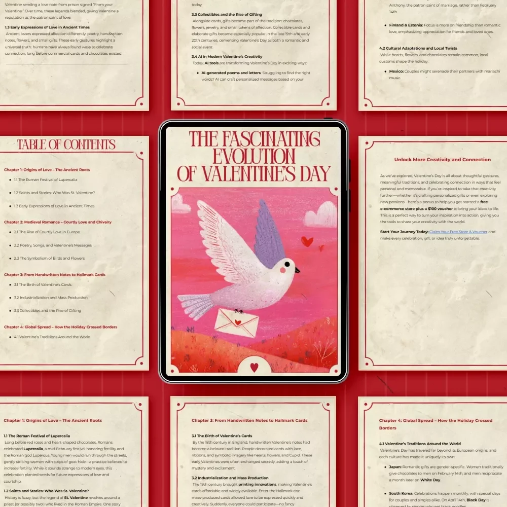 The Fascinating Evolution of Valentine’s Day – Ebook on History of Love, Traditions & How Valentine’s Day Evolved Over Time