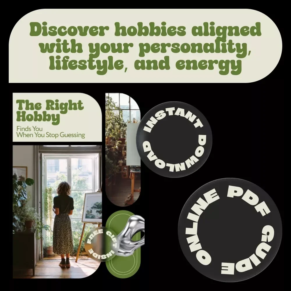 The Right Hobby Finds You When You Stop Guessing – eBook Guide on How to Find a That Fits My Personality, Self-Discovery Workbook for Lifestyle & Creative Clarity