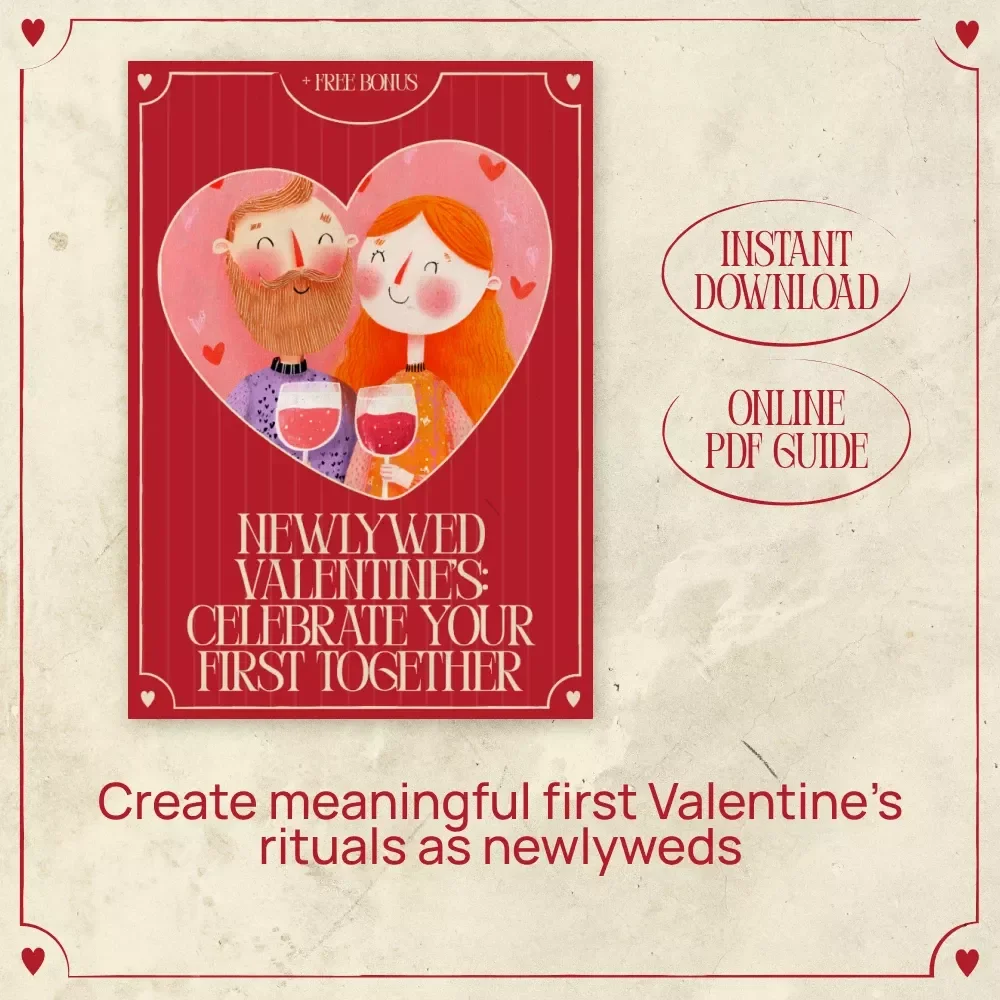 Newlywed Valentine’s: Celebrate Your First Together | Romantic Newlywed Guide, First Valentine’s Marriage Rituals, AI Love Prompts Digital Download