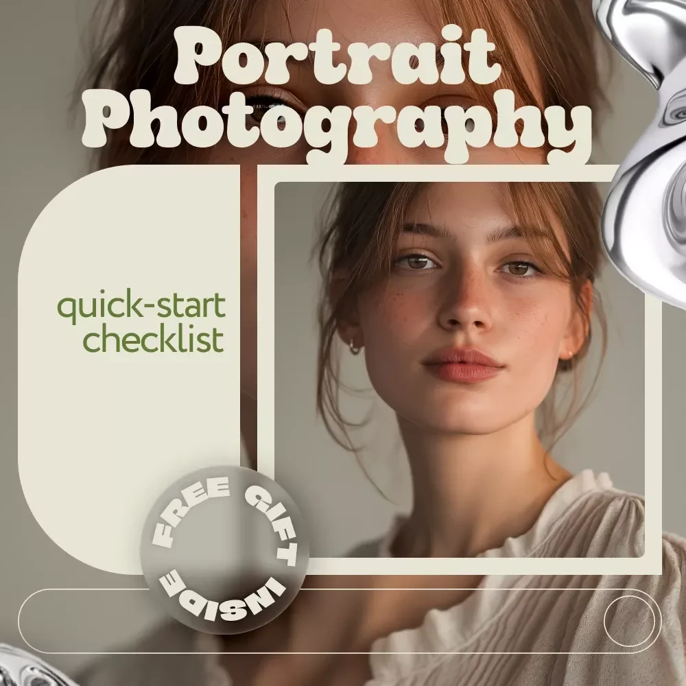 Quick-Start Checklist for Portrait Photography | Easy Portrait Photography Start Tips for Beginners & Creatives | Printable Digital Checklist