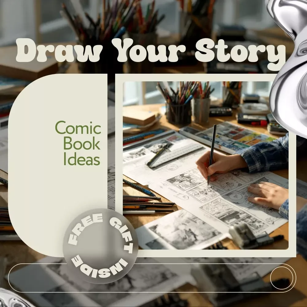 Draw Your Story: Comic Book Ideas | Creative Checklist for Artists & Storytellers | Comic Book Drawing Ideas Download