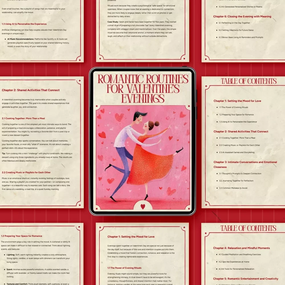 Romantic Routines for Valentine’s Evenings – A Cozy Couple Night Guide, Digital Download for Love Rituals, Connection, and Meaningful Valentine’s Evenings