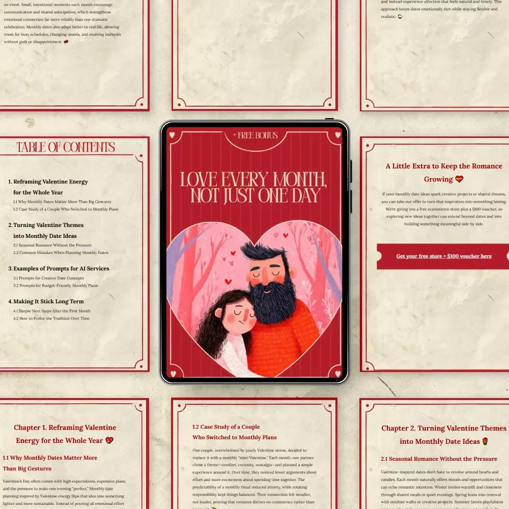 Love Every Month, Not Just One Day – A Romantic Relationship Guide with Monthly Date Plan Ideas Inspired by Valentines