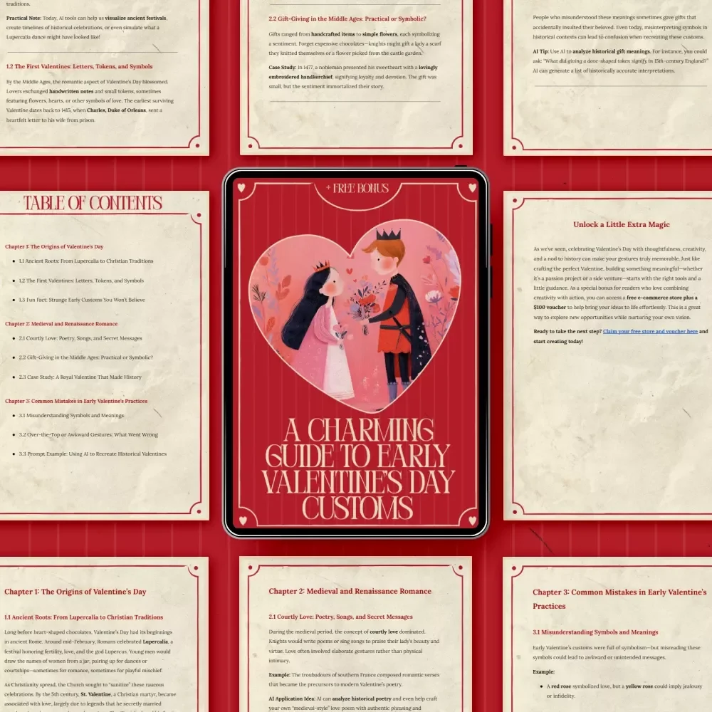 A Charming Guide to Early Valentine’s Day Customs – Historical Romance, Traditions & Love Rituals Digital Guide