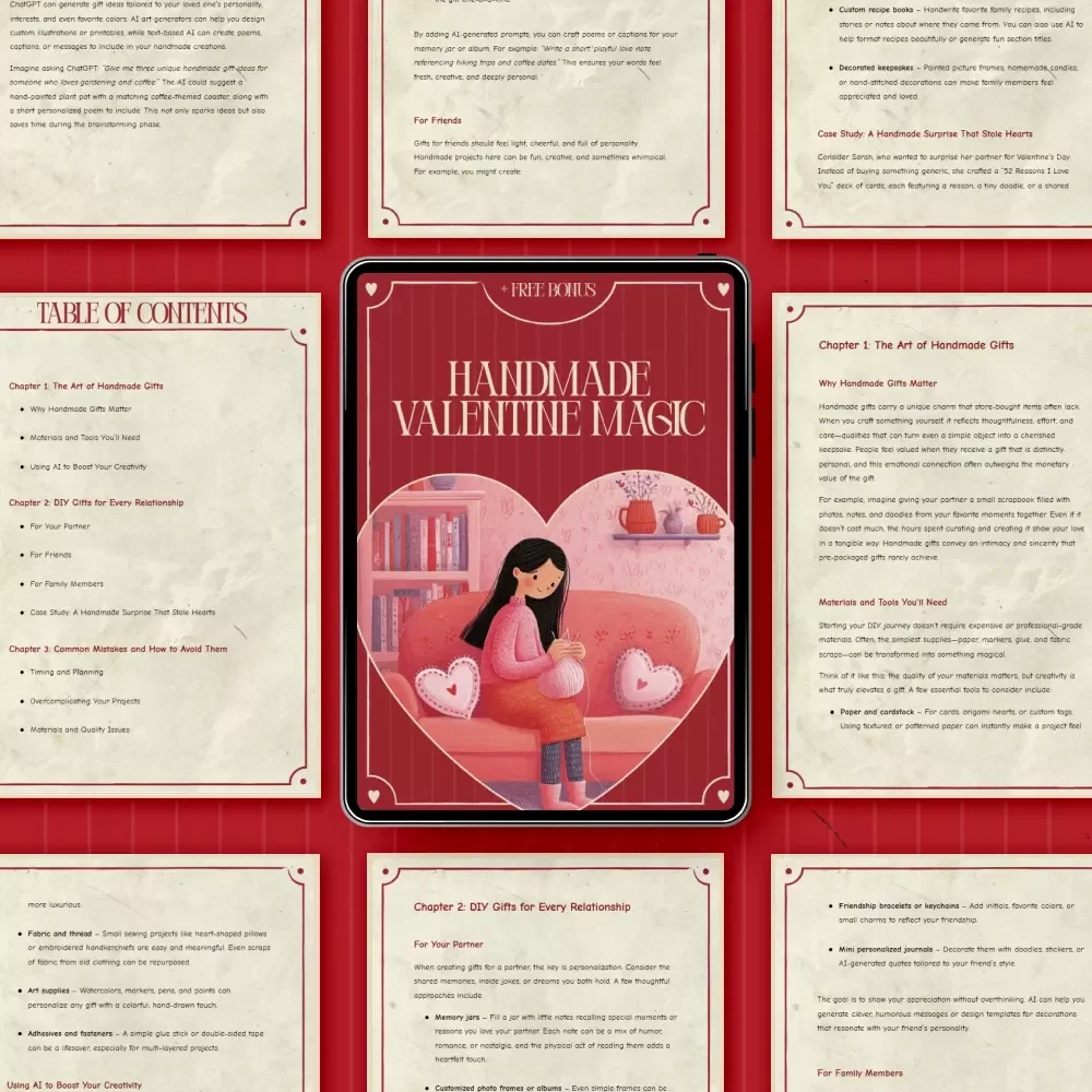 Handmade Valentine Magic | Creative Guide for Heartfelt DIY Gifts | handmade valentine’s gift ideas