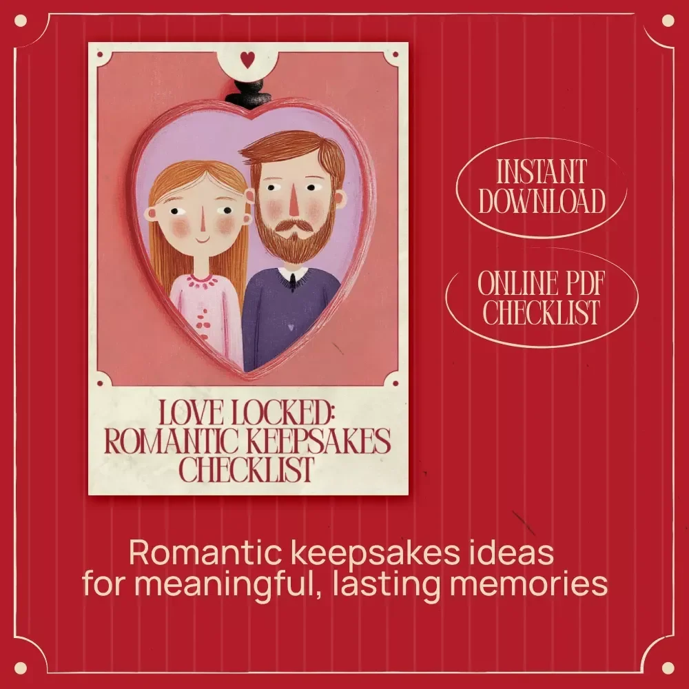 Love Locked: Romantic Keepsakes Checklist | Printable Digital Checklist for Couples, Meaningful Gifts & Romantic Keepsakes Ideas
