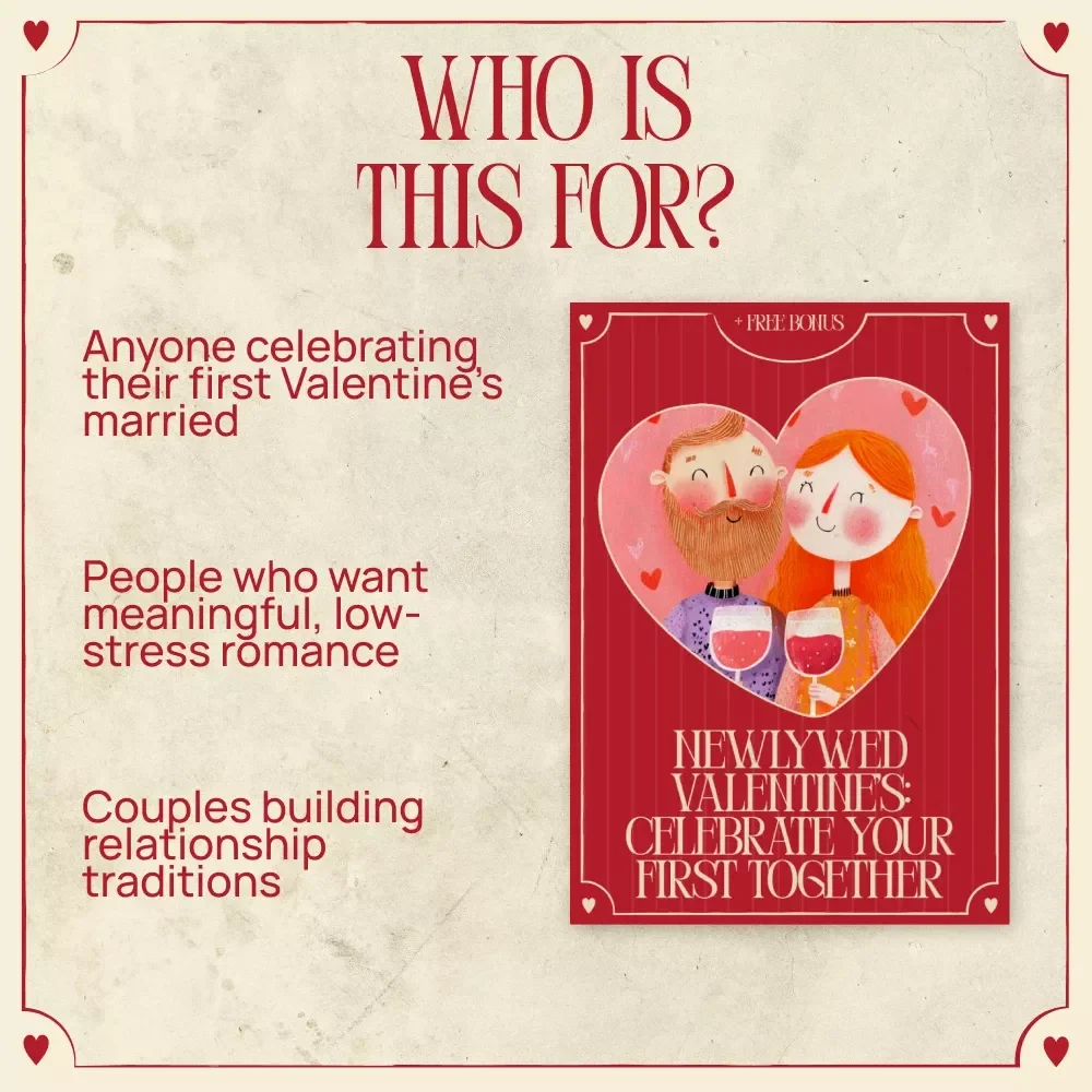Newlywed Valentine’s: Celebrate Your First Together | Romantic Newlywed Guide, First Valentine’s Marriage Rituals, AI Love Prompts Digital Download
