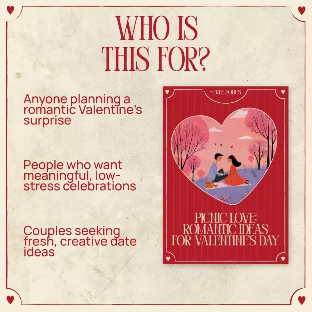 Picnic Love: Romantic Ideas for Valentine’s Day – Valentine’s Day Picnic Guide, Romantic Picnic Planning, Digital Download for Couples