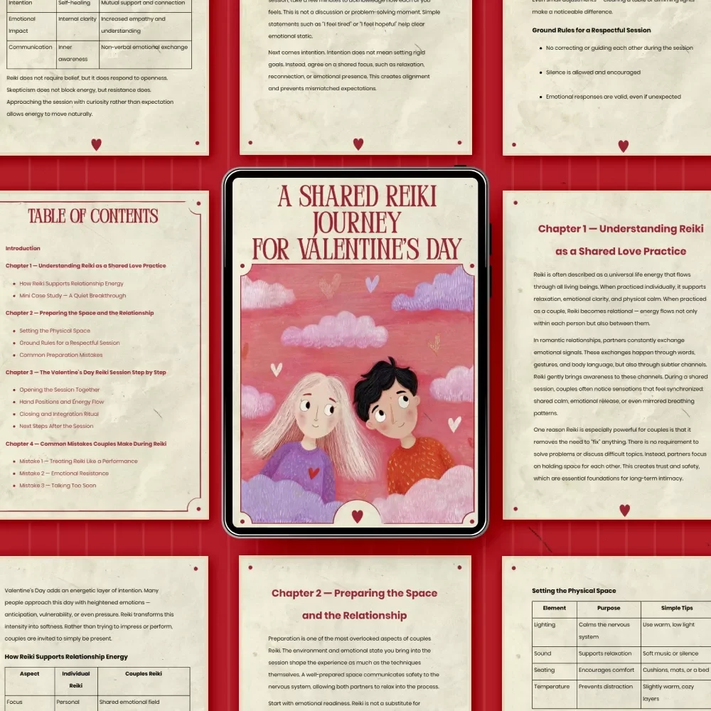 A Shared Reiki Journey for Valentine’s Day – Intimate Energy Healing Guide for a Valentine’s Day Reiki Session for Couples