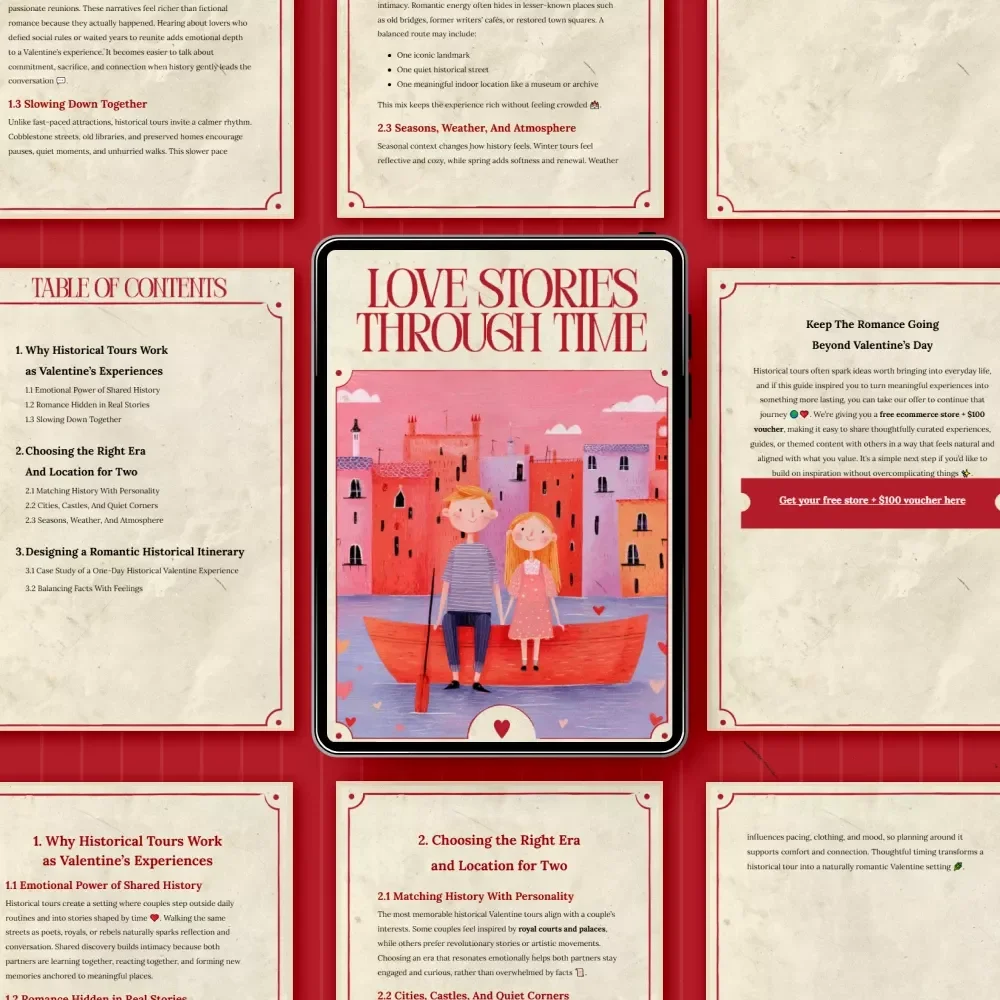 Love Stories Through Time: A Romantic Guide to Historical Tours as Valentine’s Experiences eBook