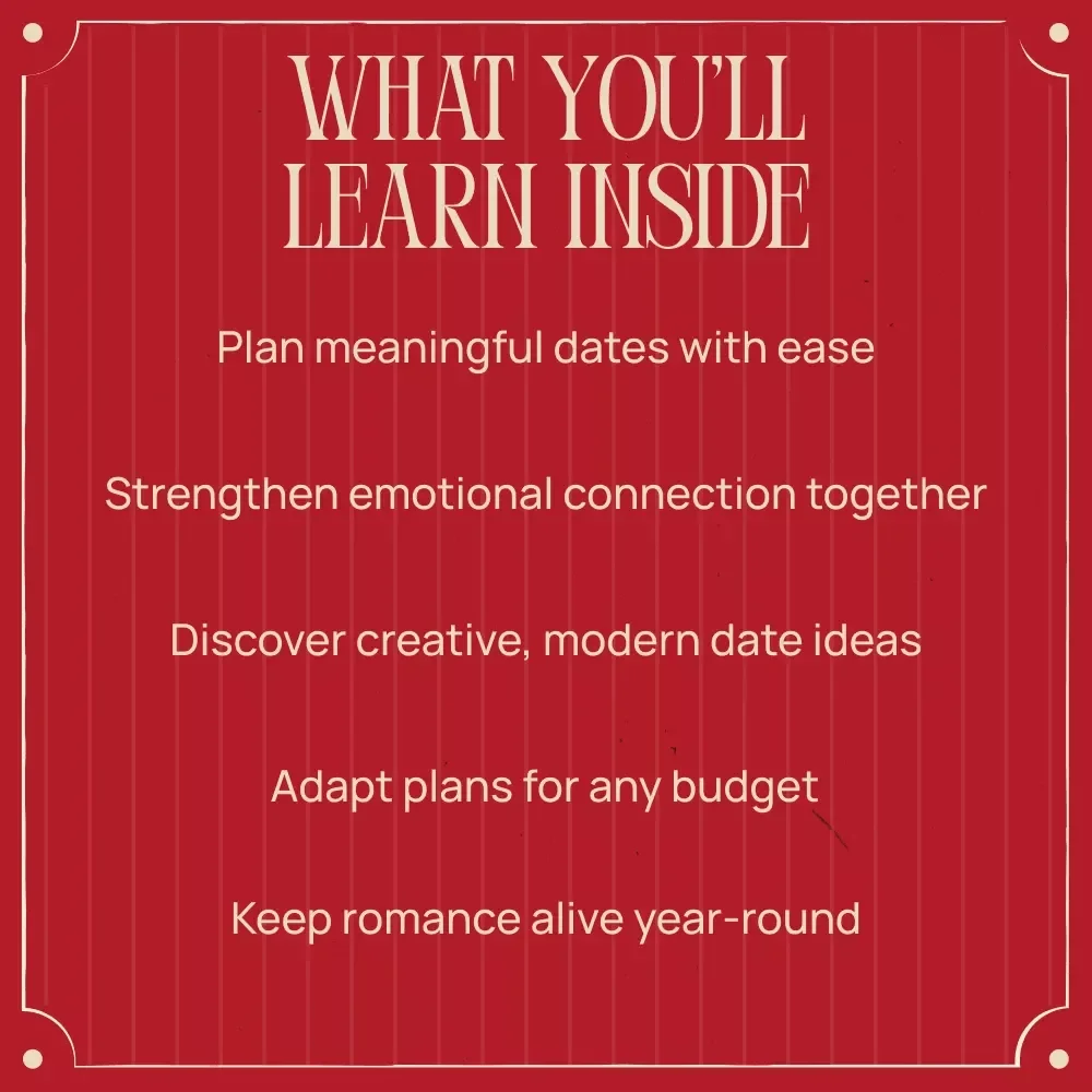 Together Time: Inspiring Valentine’s Day Plans – Romantic Date Ideas Guide for Couples, Creative Valentine’s Day Plans, Digital Download eBook & Checklist