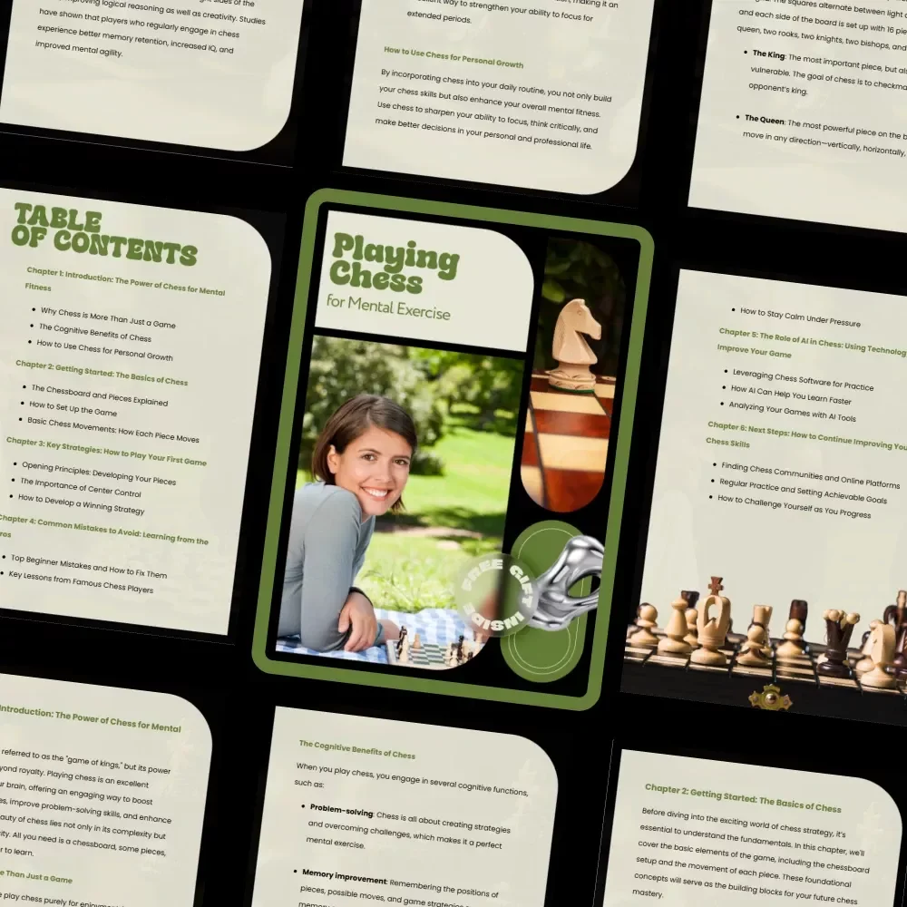 Playing Chess for Mental Exercise – A Beginner-Friendly eBook Guide on How to Start Playing Chess for Mental Exercise, Brain Training, Focus & Strategic Thinking