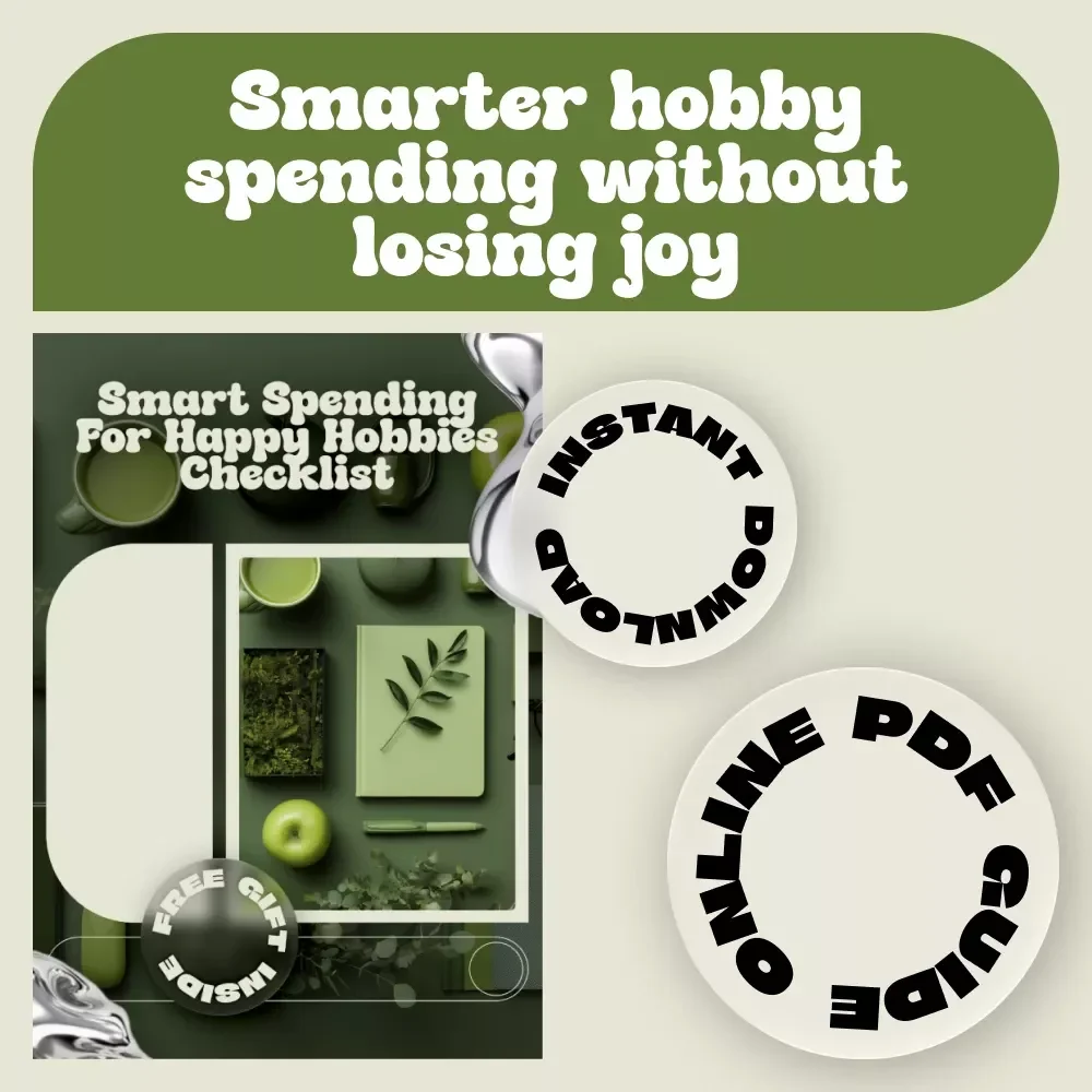Smart Spending for Happy Hobbies Checklist | Printable Digital Checklist for Creative Budgeting & Hobby Budgeting Advice