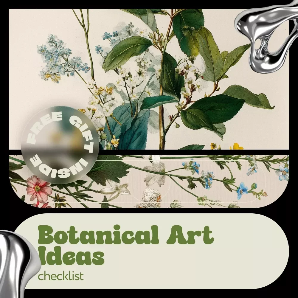 Botanical Art Ideas Checklist – Ultimate Guide to Inspiring Botanical Art Ideas, Sketching, Coloring, and AI Tips