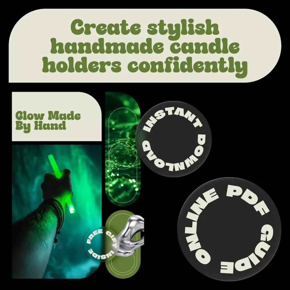 Glow Made by Hand – DIY Candle Holders Project Guide | Beginner-Friendly Handmade Home Decor eBook