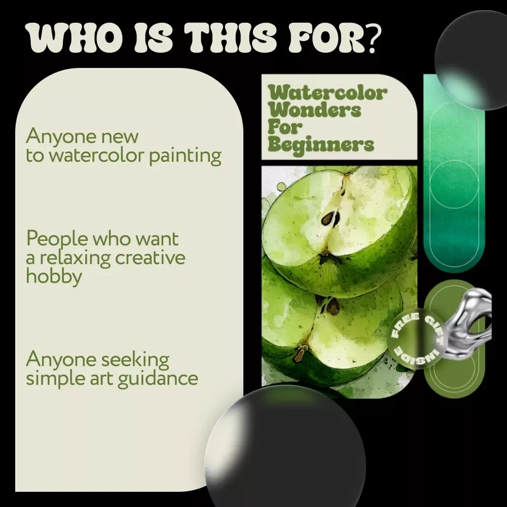 Watercolor Wonders for Beginners – Step-by-Step Ebook with Simple Watercolor Exercises for Beginners, Easy Techniques, Creative Practice Guide