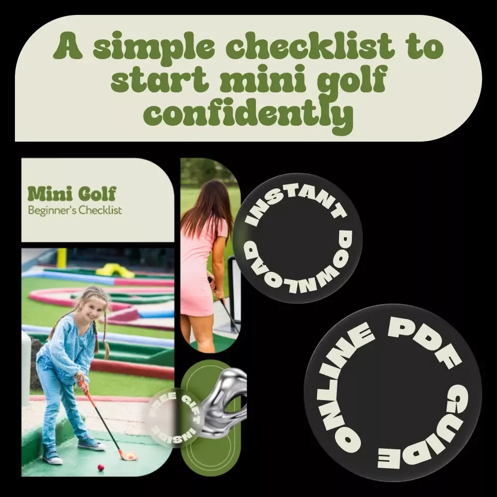 Mini Golf Beginner's Checklist | Easy Step-by-Step Guide for How to Take Up Mini Golf | Printable Digital Checklist for First-Time Players