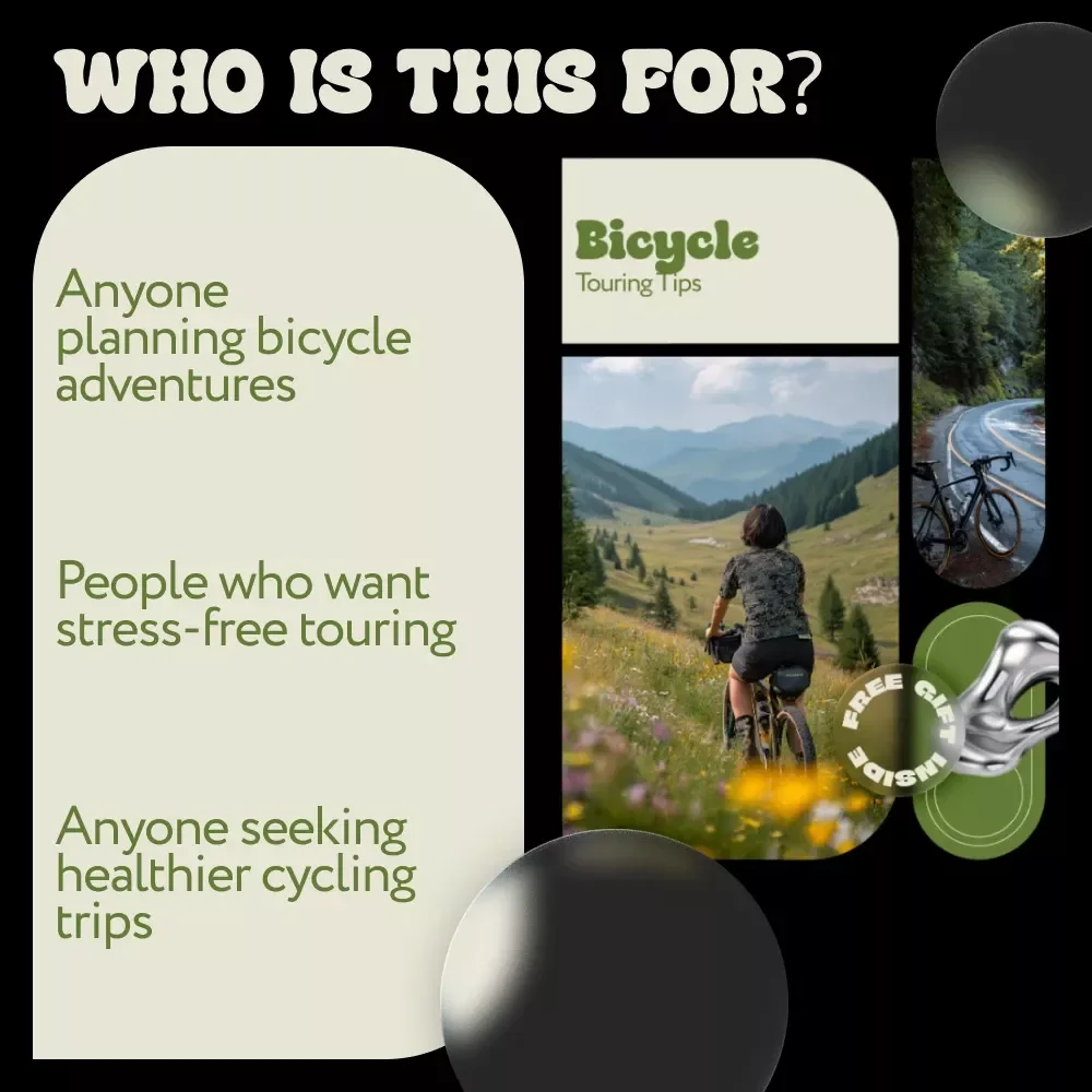 Bicycle Touring Tips – The Ultimate Bicycle Touring Tips Guide for Planning, Packing & Riding with Confidence | Digital Download