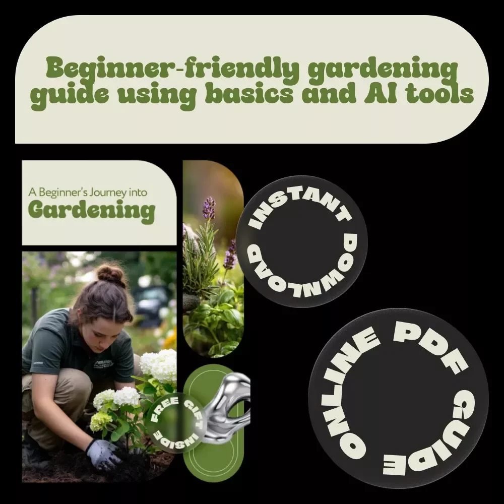 A Beginner’s Journey into Gardening | Easy Gardening Guide for Beginners | Learn how to take up gardening Step by Step | Digital Download