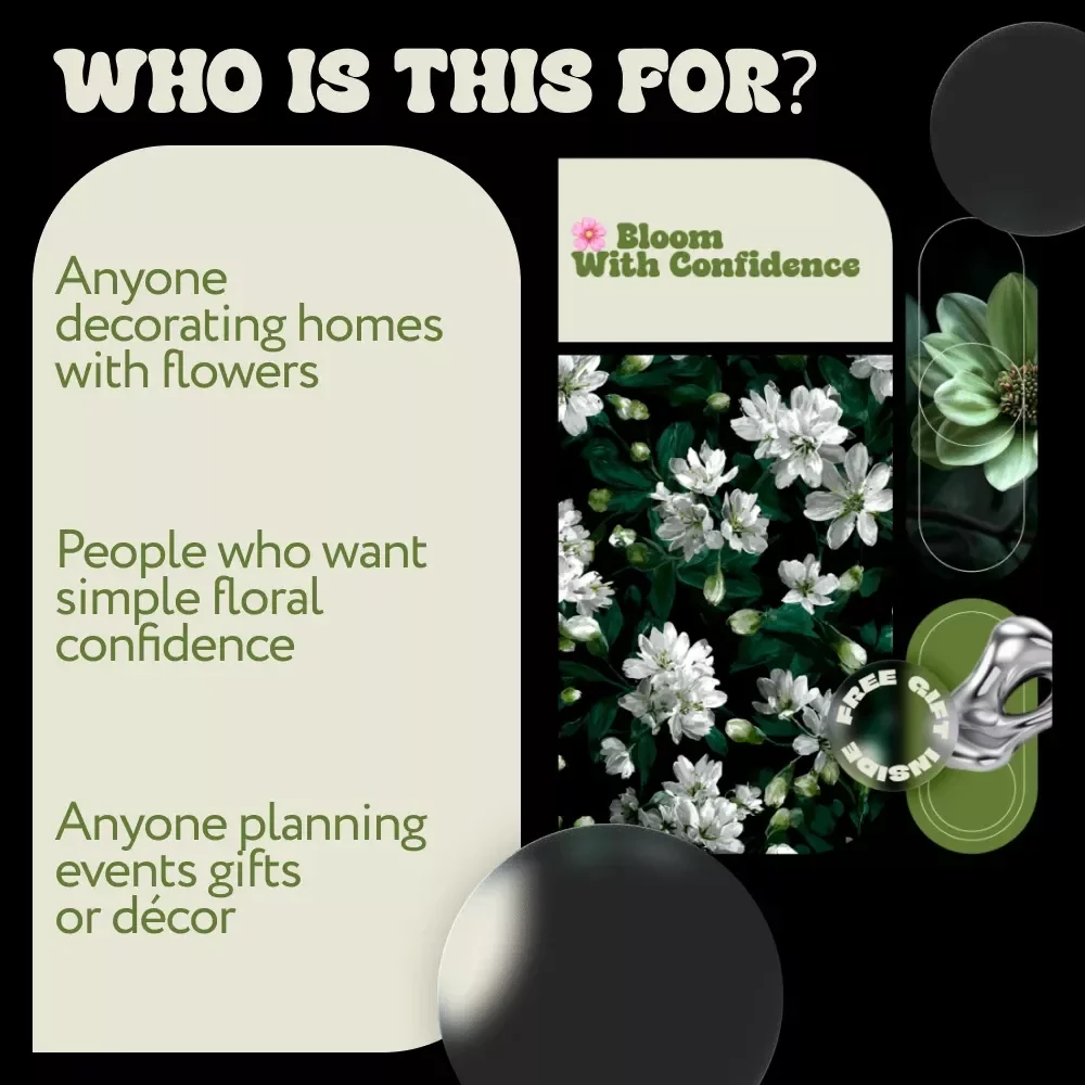 Bloom With Confidence | Easy Flower Arranging Tips Checklist for Beginners & Creatives | Printable Digital Download