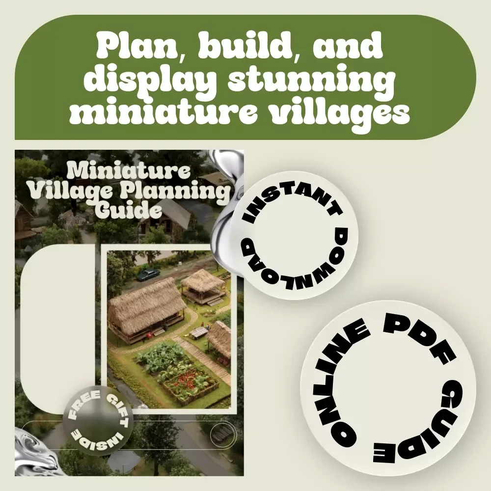 Miniature Village Planning Guide – Complete Miniature Village Planning Guide eBook for Beginners & Hobbyists, Step-by-Step Miniature Village Design, Building, Landscaping & Display Digital Download