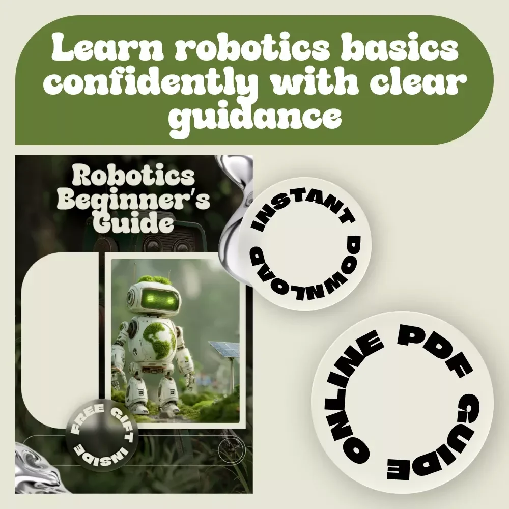 Robotics Beginner’s Guide | Robotics for Beginners Digital eBook | Beginner Robotics Step-by-Step Guide to Learn Robotics Basics at Home