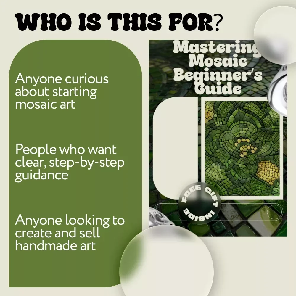 Mastering Mosaic Beginner’s Guide | Mosaic Art eBook for Beginners, Step-by-Step Tile & Grouting Guide, Creative Mosaic Design Digital Download