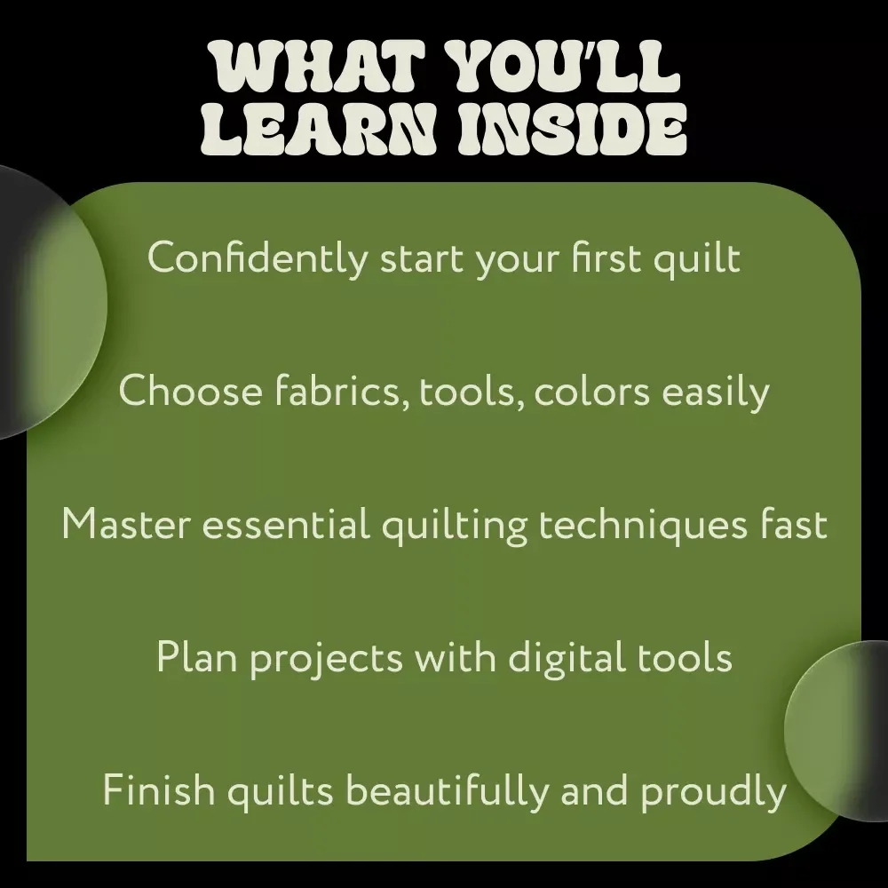 Quilting Tips for Beginners – Step-by-Step Quilting Ebook for First-Time Quilters, Essential Tools, Techniques, Patterns & Modern Digital Quilting Guide