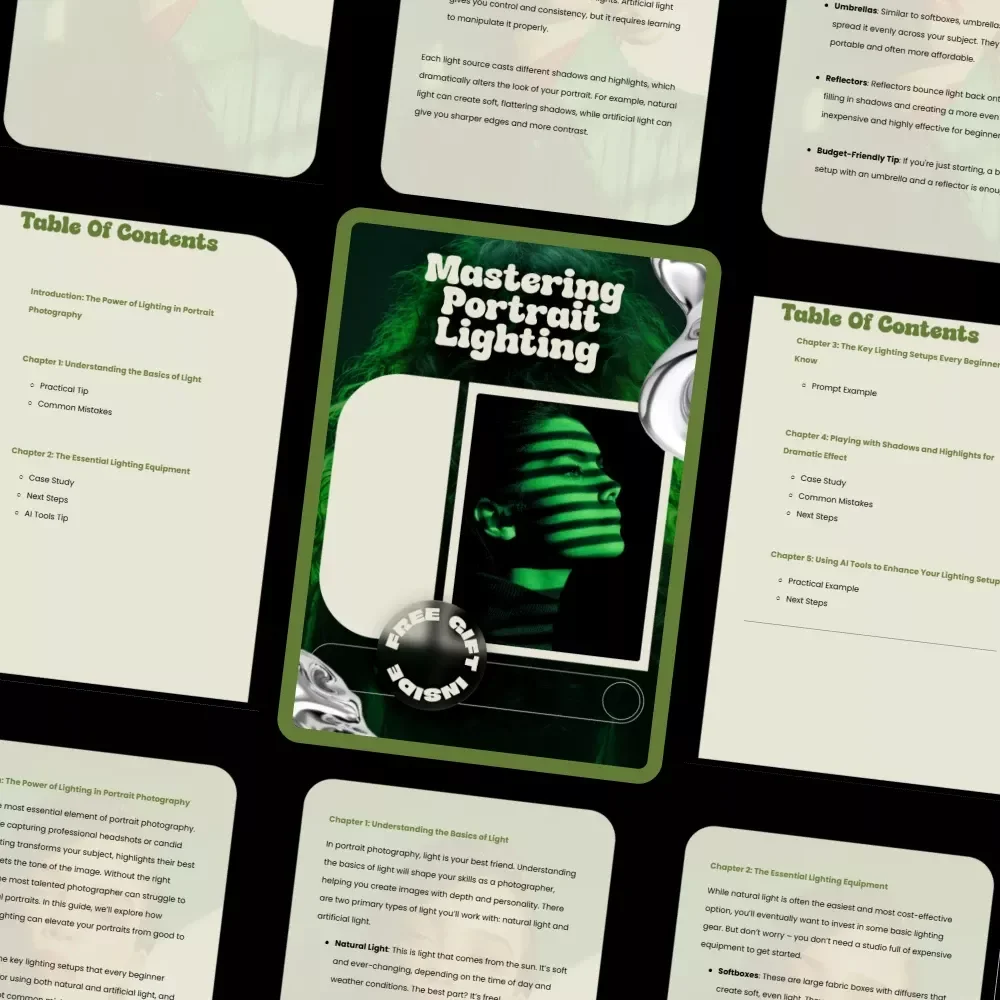 Mastering Portrait Lighting | Beginner-Friendly Ebook with Portrait Lighting Tips for Beginners | Photography Lighting Guide Digital Download