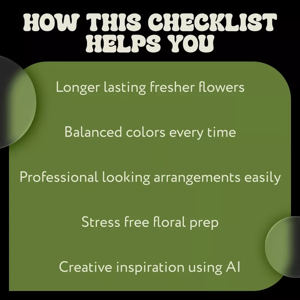 Bloom With Confidence | Easy Flower Arranging Tips Checklist for Beginners & Creatives | Printable Digital Download