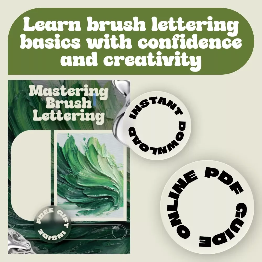 Mastering Brush Lettering – Beginner Brush Calligraphy Guide, Digital eBook & Practice Checklist for Modern Hand Lettering Skills