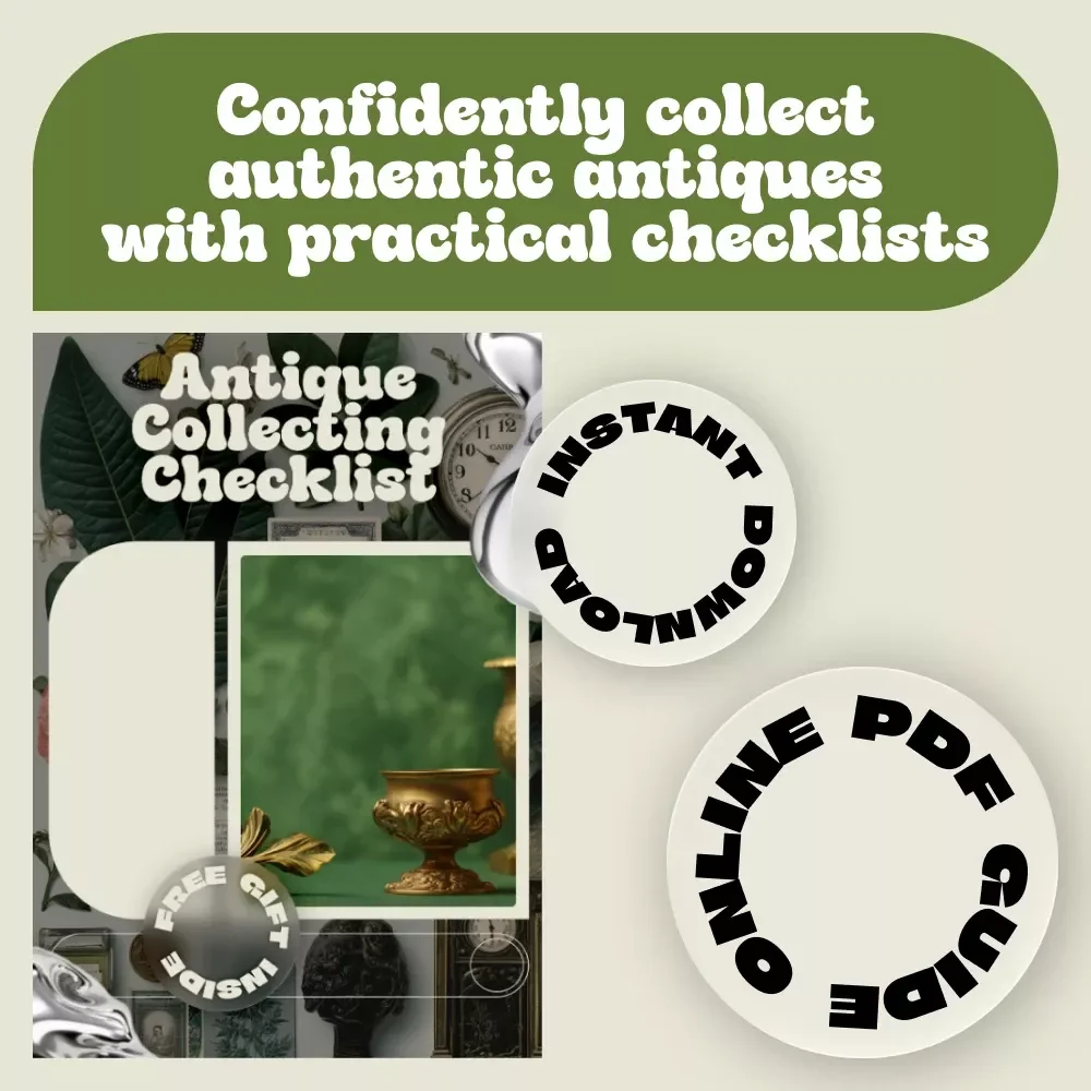 Antique Collecting Checklist | Printable Vintage & Antique Item Collecting Ideas Guide for Beginners & Enthusiasts | Digital Download