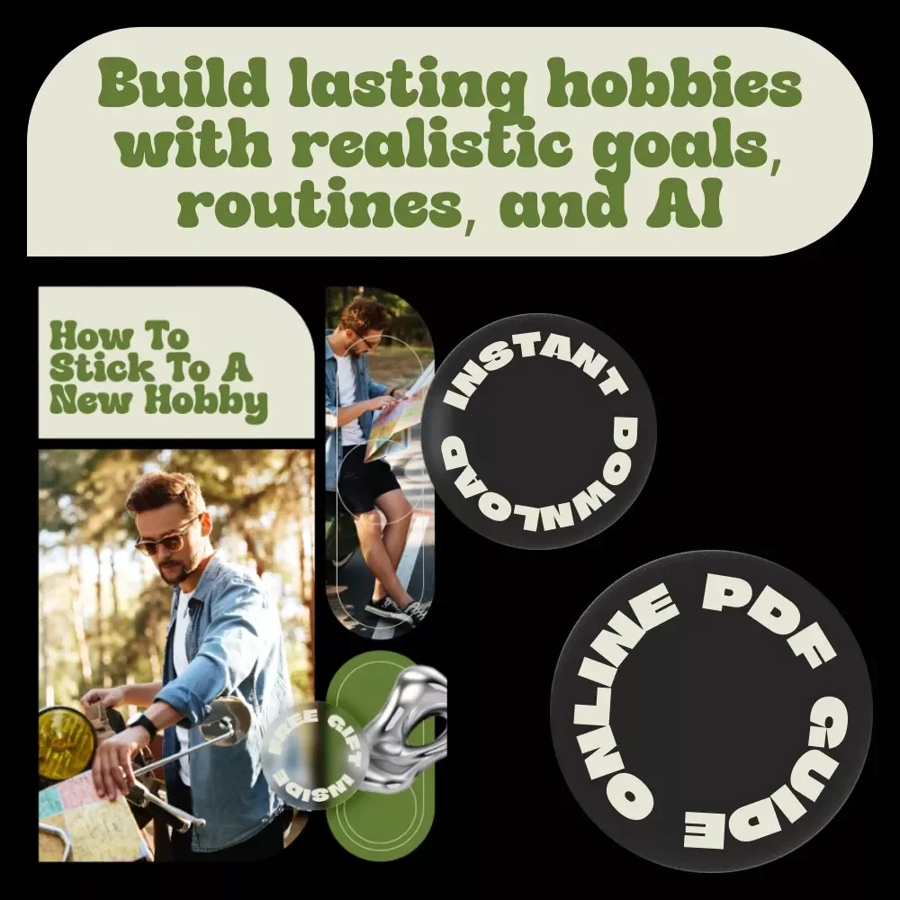 How to Stick to a New Hobby – Practical eBook Guide on Motivation, Habits & Consistency | Learn how to stick to a new hobby with Simple Systems That Last
