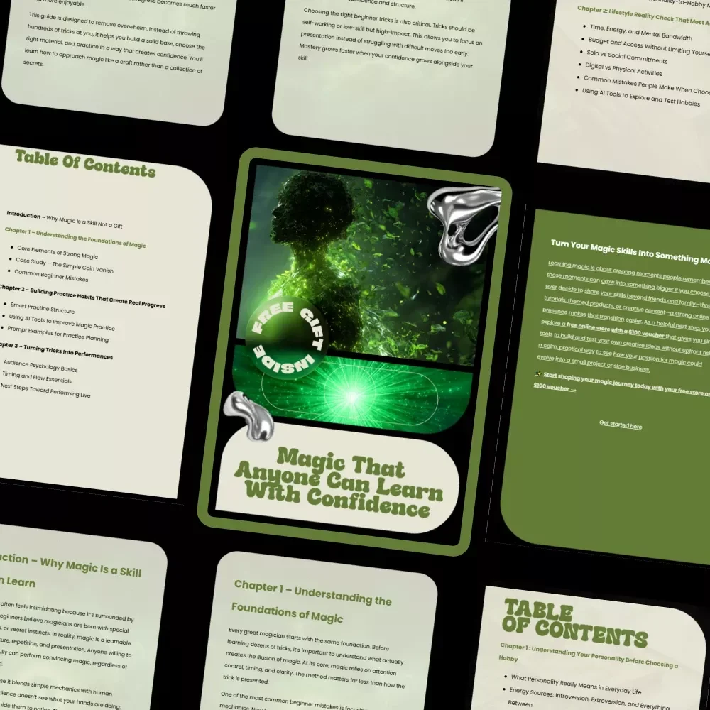 Magic That Anyone Can Learn With Confidence | Beginner Magic Guide | Step-by-Step Guide on how to learn magic tricks | Digital Download