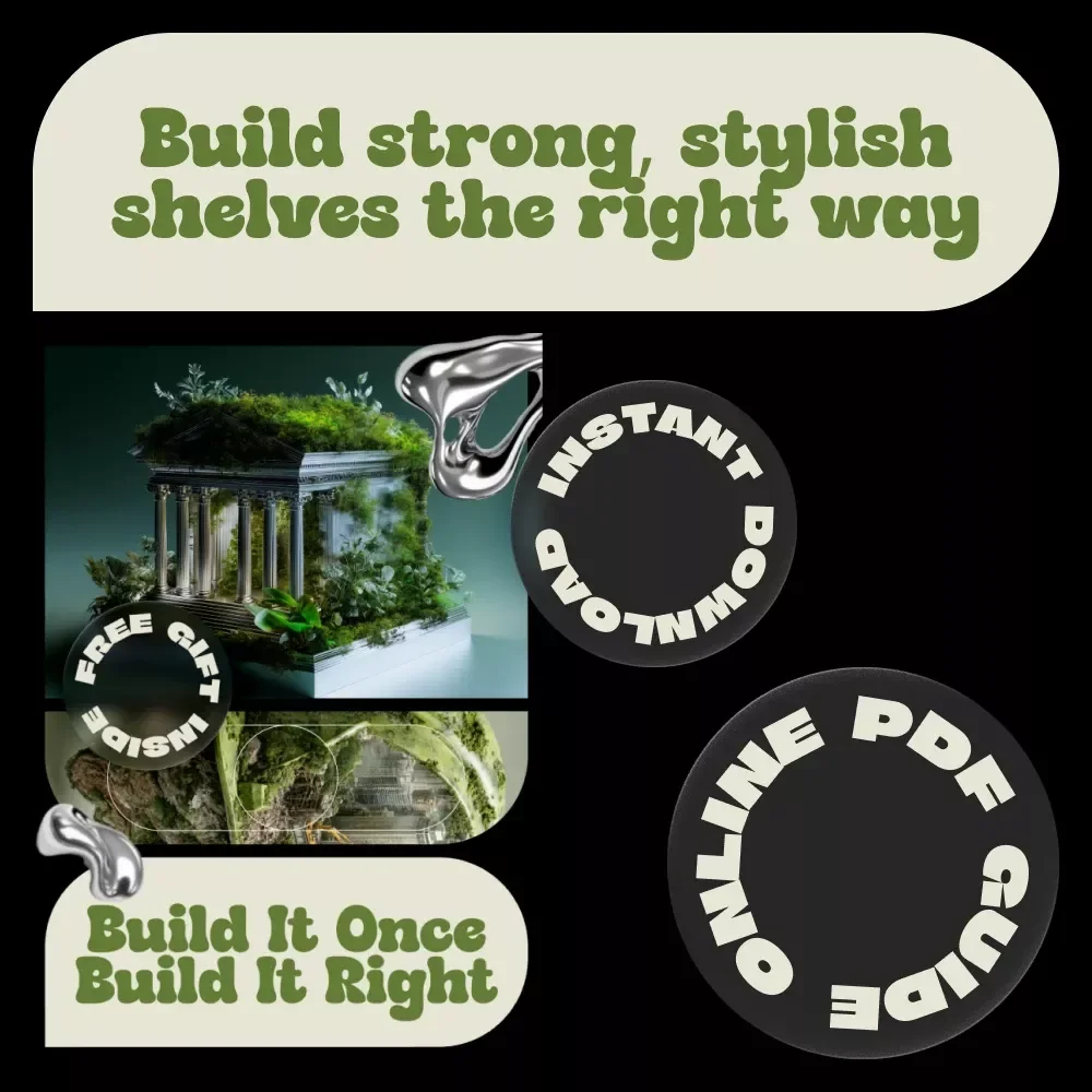 Build It Once Build It Right | DIY Shelf Building Guide, Woodworking eBook, Step-by-Step Shelving Plans, Home Organization Digital Download