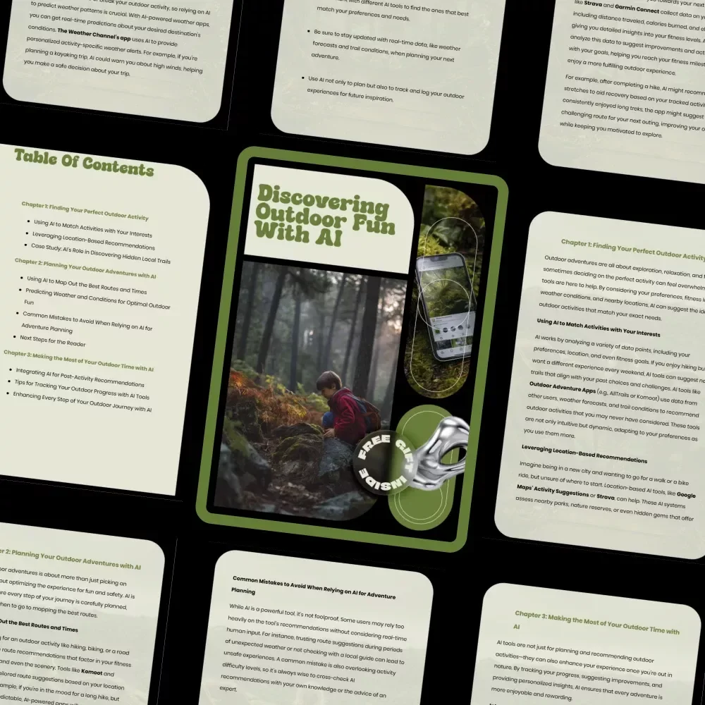 Discovering Outdoor Fun with AI – Smart Guide Using ai tools to suggest outdoor activities | Digital Download for Adventure Planning & Exploration