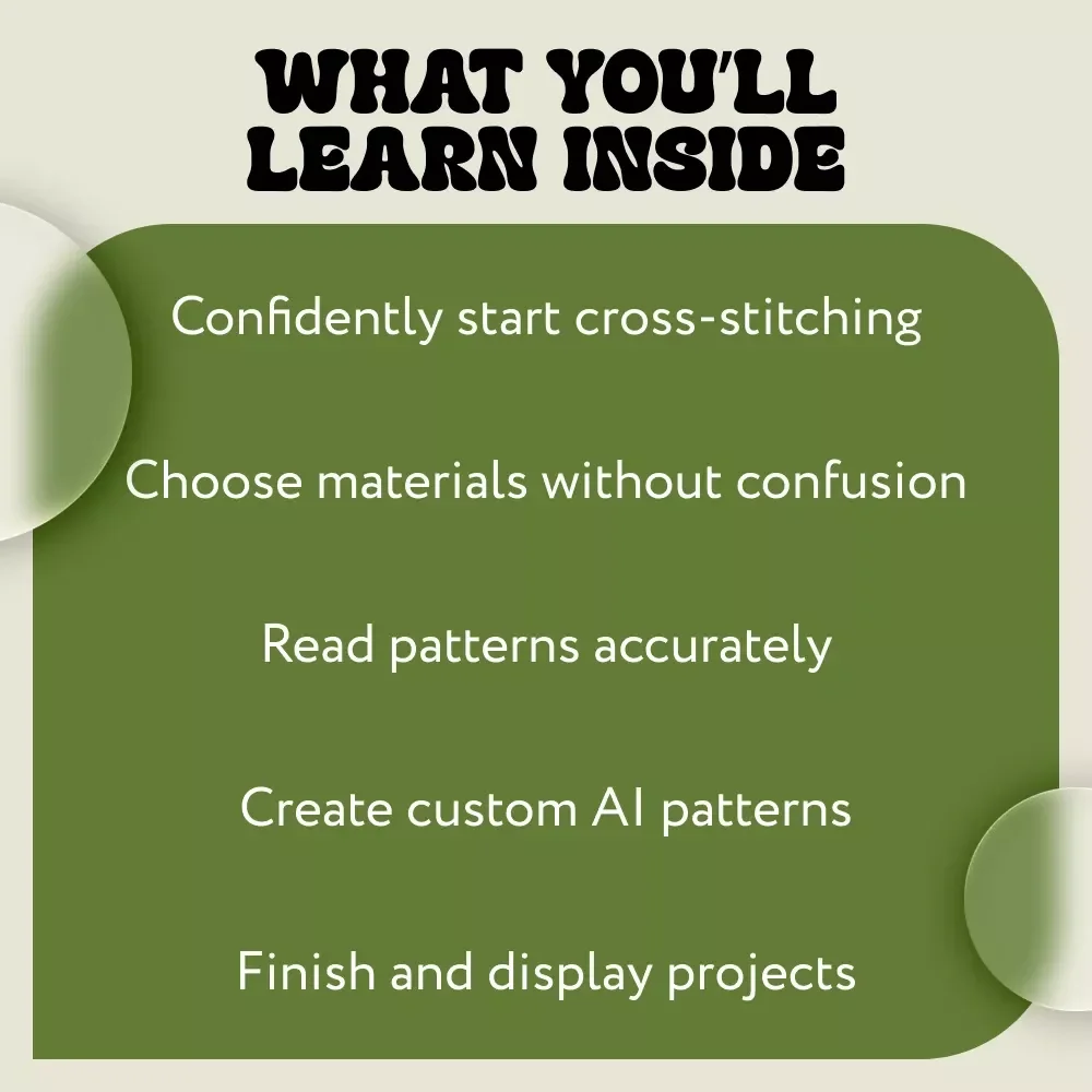 Cross-Stitch Patterns Guide – Beginner-Friendly Ebook with Cross Stitch Patterns for Beginners, Tools, Techniques & Modern Digital Methods