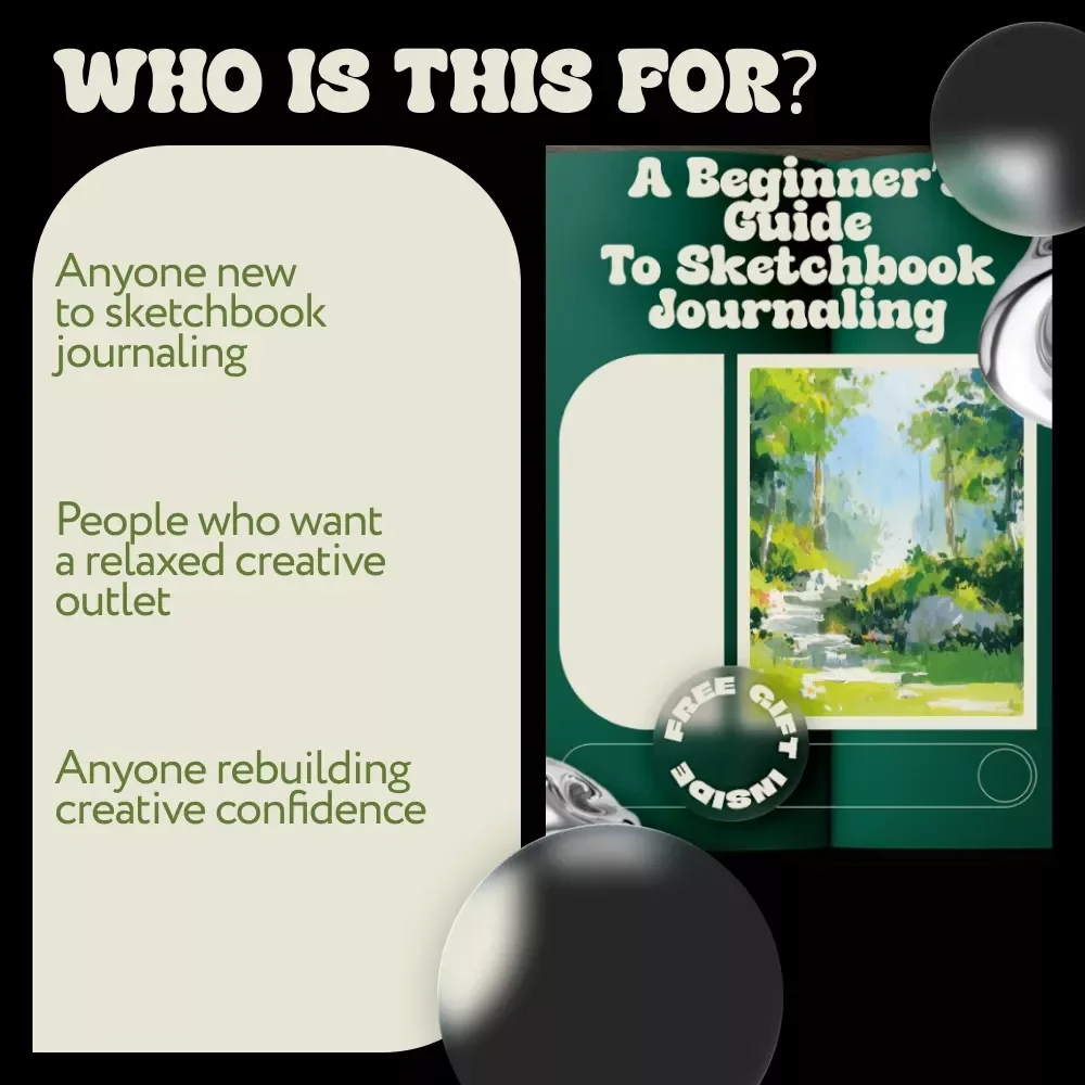 A Beginner’s Guide to Sketchbook Journaling | How to Start Sketchbook Journaling for Beginners | Creative Drawing & Reflection eBook