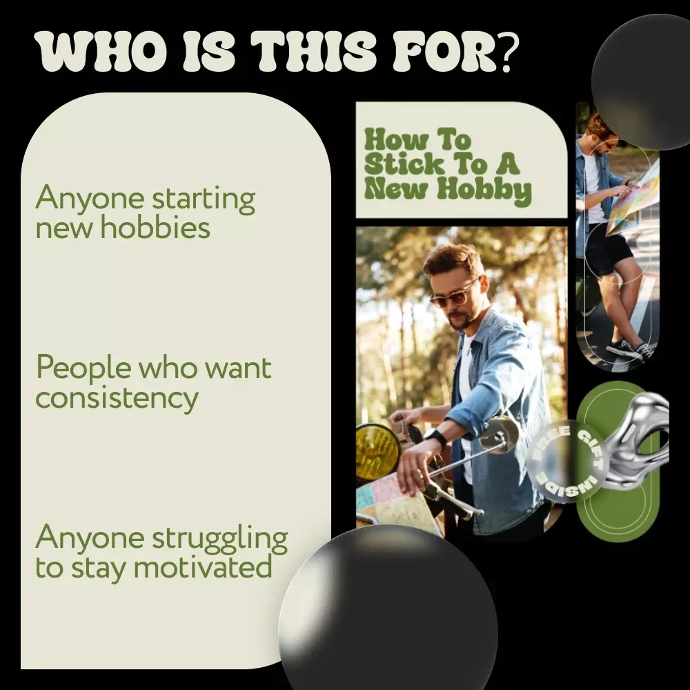 How to Stick to a New Hobby – Practical eBook Guide on Motivation, Habits & Consistency | Learn how to stick to a new hobby with Simple Systems That Last