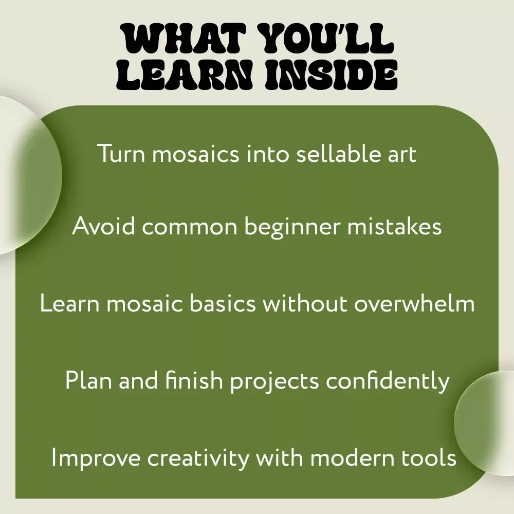 Mastering Mosaic Beginner’s Guide | Mosaic Art eBook for Beginners, Step-by-Step Tile & Grouting Guide, Creative Mosaic Design Digital Download