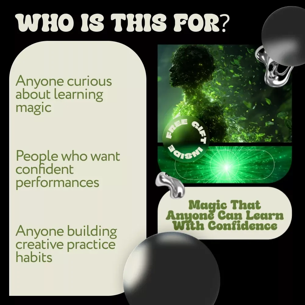 Magic That Anyone Can Learn With Confidence | Beginner Magic Guide | Step-by-Step Guide on how to learn magic tricks | Digital Download