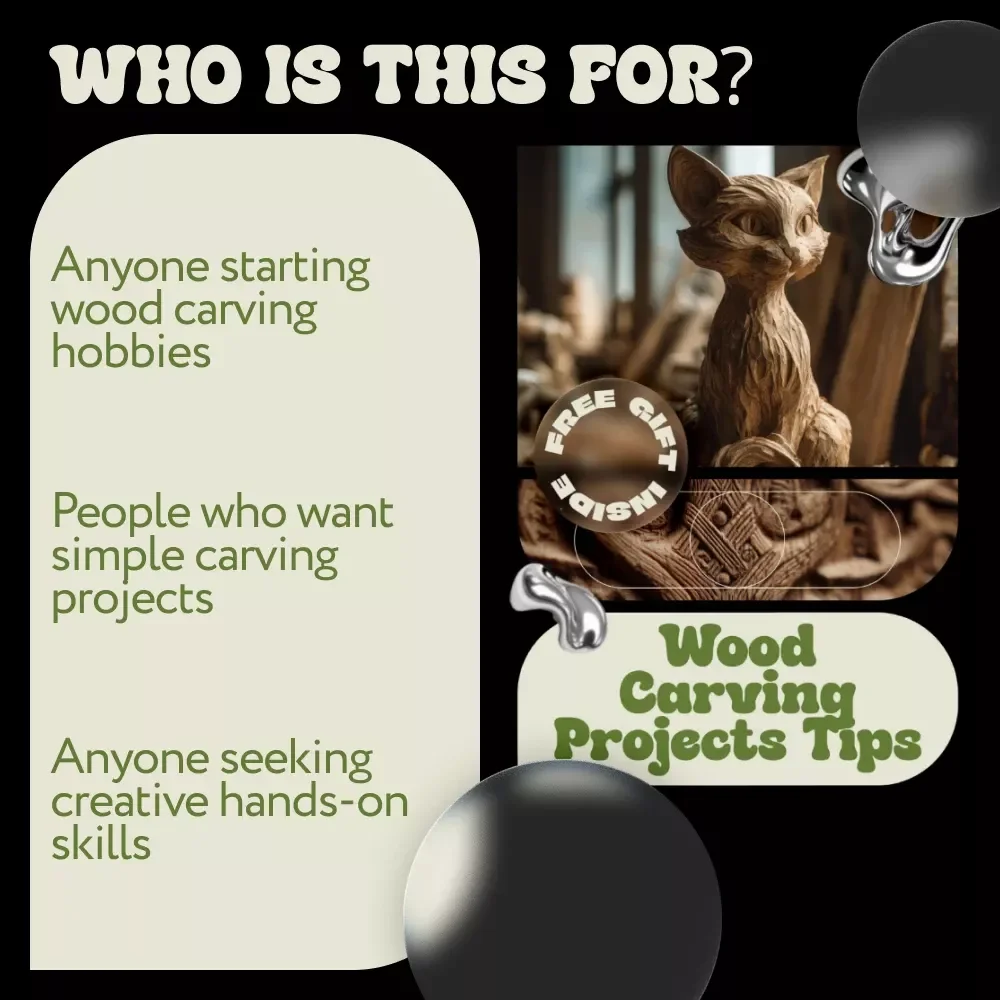 Wood Carving Projects Tips Checklist | Beginner to Advanced Wood Carving Ideas, Step-by-Step Digital Guide for Creative Carvers