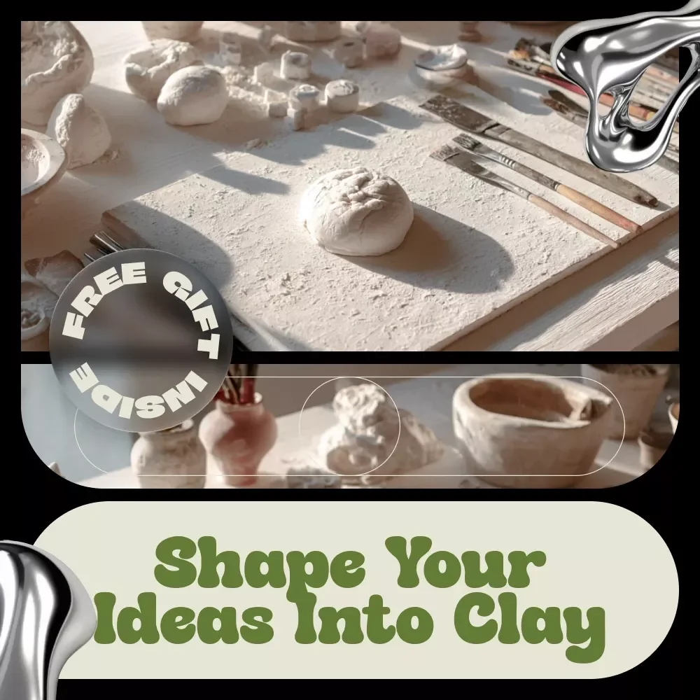 Shape Your Ideas Into Clay – Beginner Clay Sculpting eBook | Step-by-Step Guide with Clay Sculpting for Beginner Tips