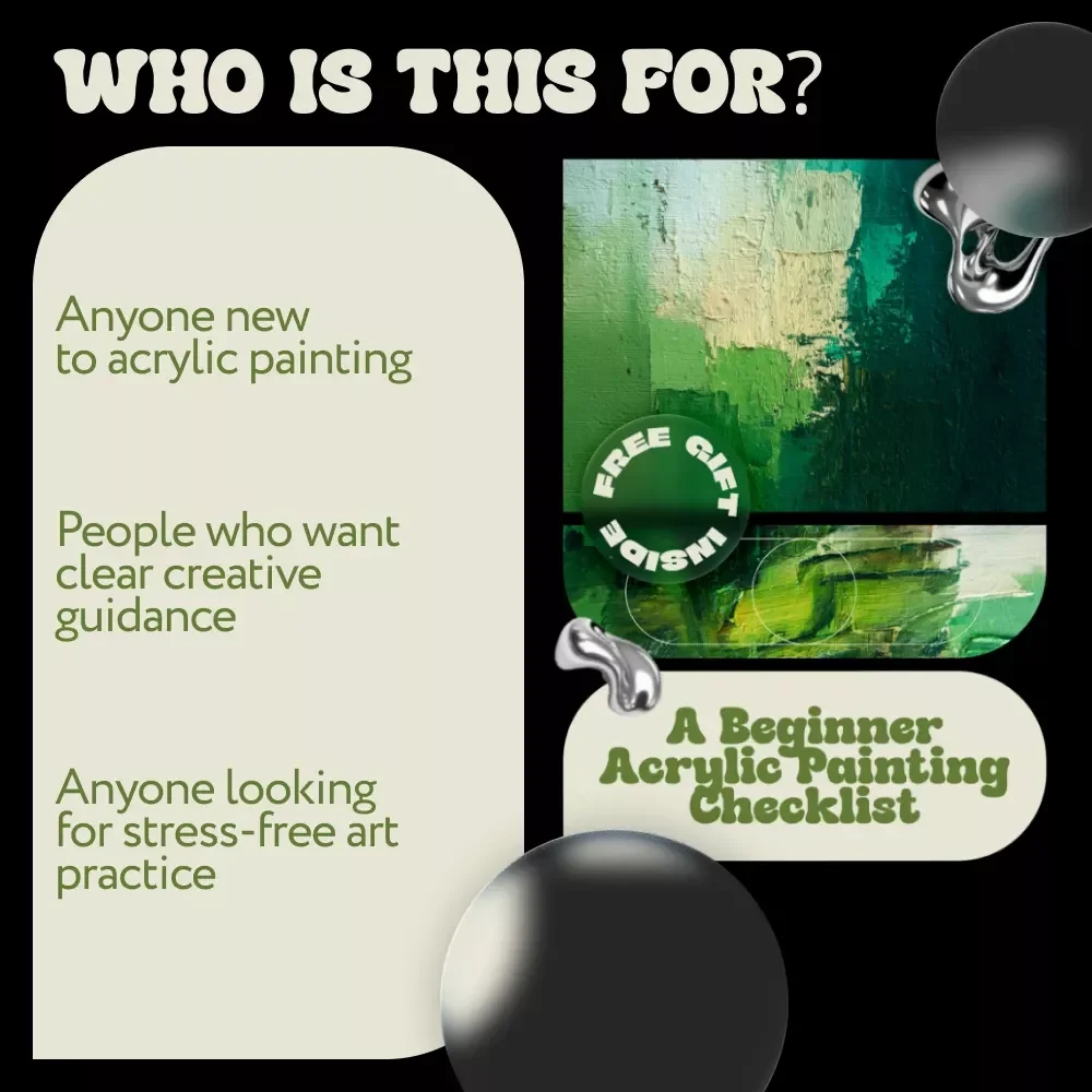 A Beginner Acrylic Painting Checklist – Printable Step-by-Step Guide for New Artists | Beginner Acrylic Painting Tips & Creative Setup Checklist