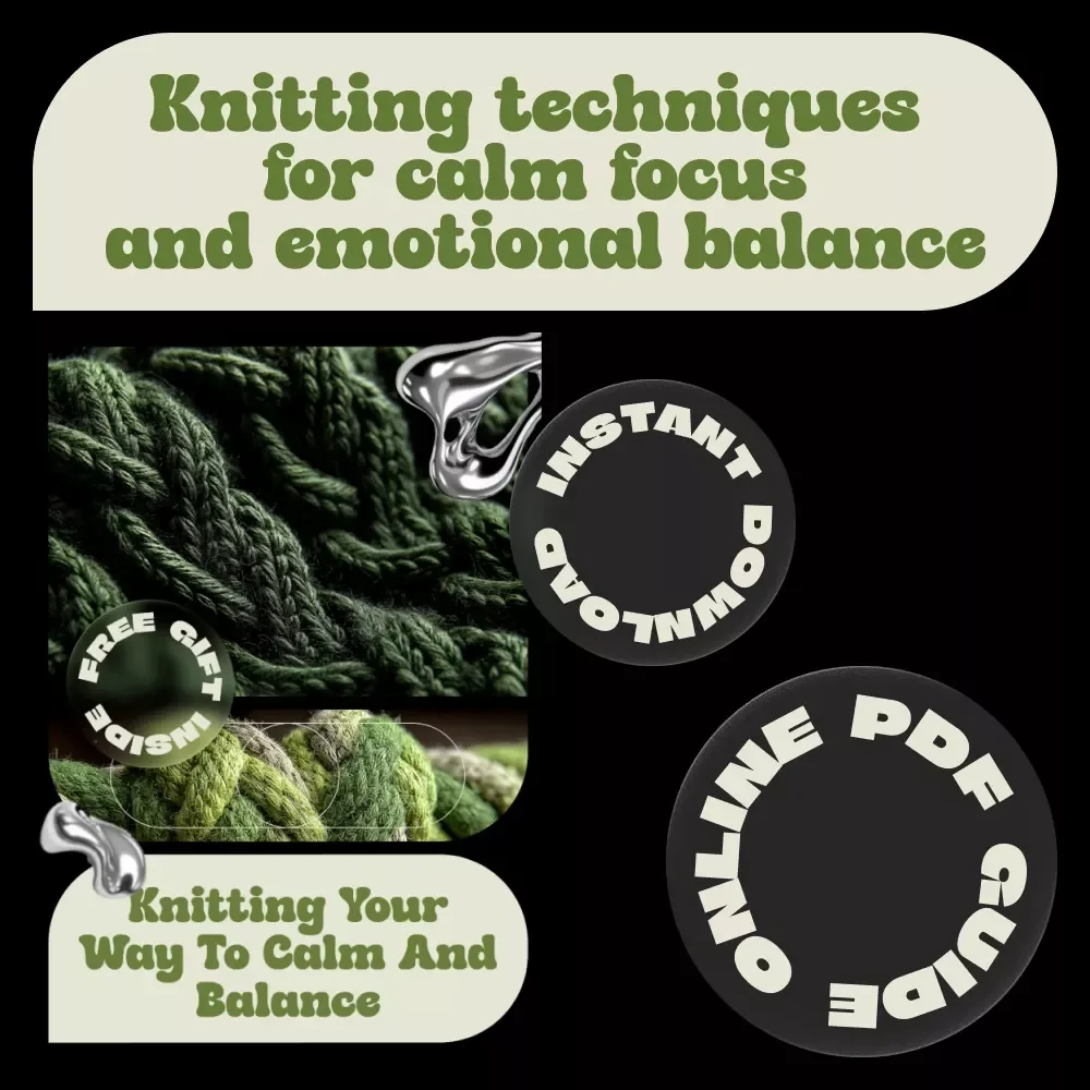 Knitting Your Way to Calm and Balance – A Mindful Knitting eBook for Stress Relief, Emotional Wellness, and Everyday Calm