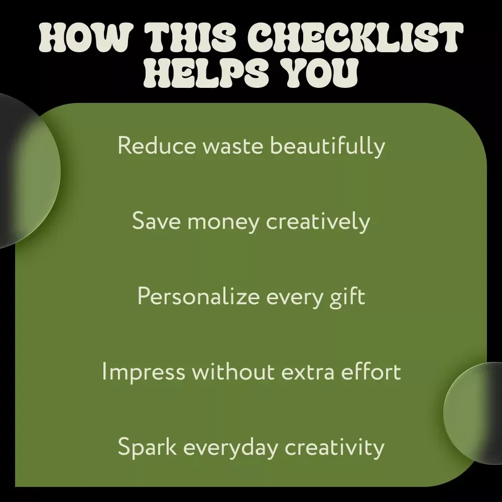 Wrap It With Heart – Creative DIY Gift Wrapping Checklist | Sustainable & Handmade Packaging Ideas | Printable Guide for Thoughtful Gifting