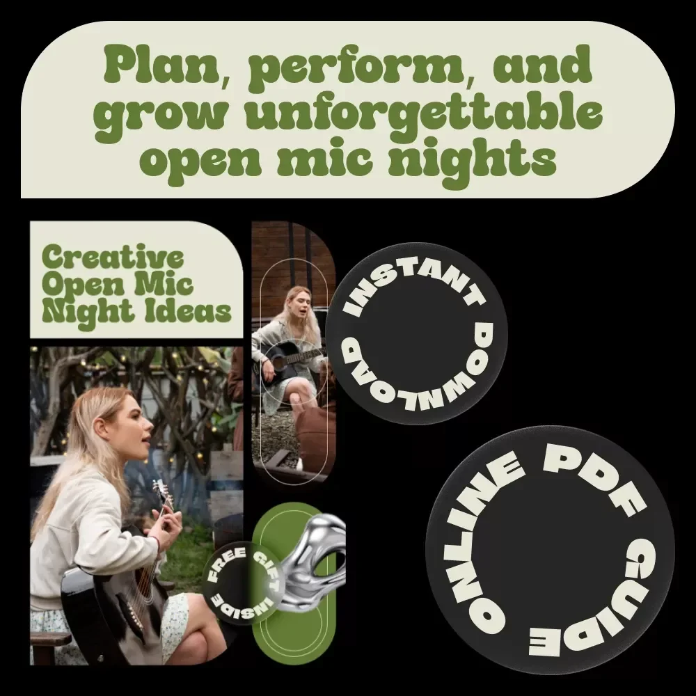 Creative Open Mic Night Ideas Ebook | Inspiring Open Mic Night Ideas for Hosts, Performers & Event Creators
